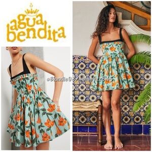 Agua by Agua Bendita “Hierrbabuena sabanero dorado” dress M NWT